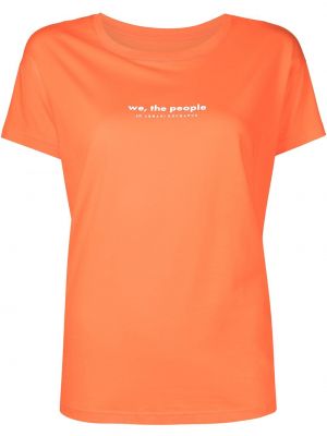 Trykt t-skjorte Armani Exchange oransje