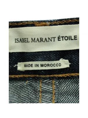 Pantalones rectos de algodón Isabel Marant Pre-owned azul