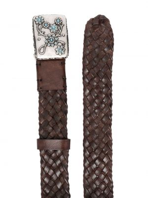 Cinturón de flores con hebilla con trenzado P.a.r.o.s.h.