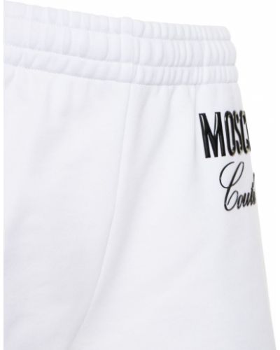 Džerzej bavlnené šortky Moschino biela
