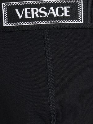Bavlněné kalhotky jersey Versace Underwear černé
