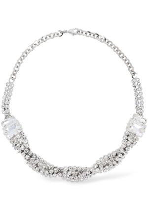 Ogrlica s kristali Alessandra Rich srebrna