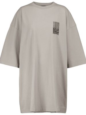 Camiseta de algodón oversized Balenciaga gris