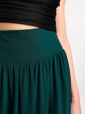 Плиссированная макси-юбка TFNC цвета зеленого