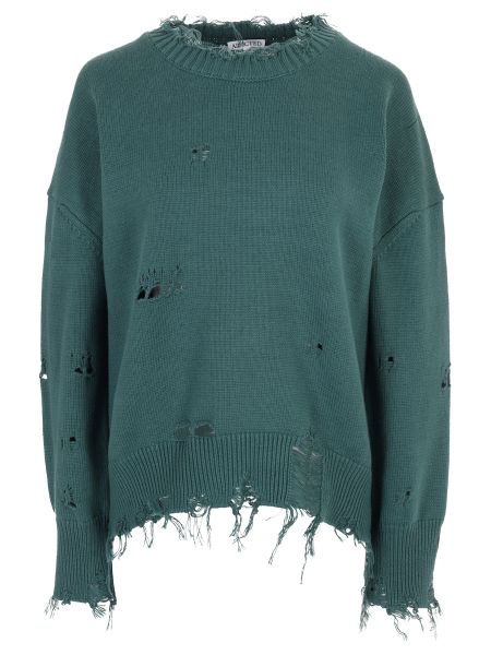 Хлопковый свитер Addicted зеленый