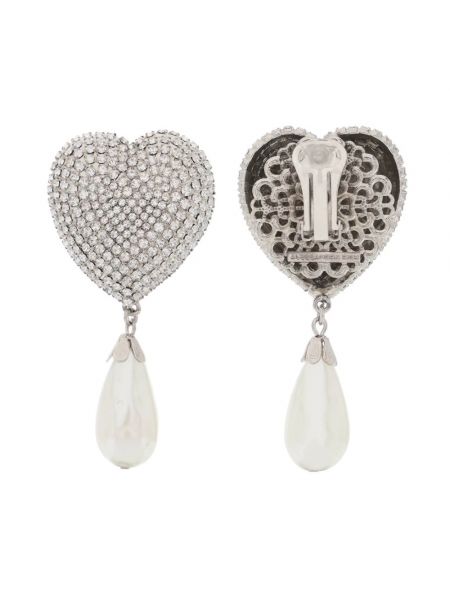 Pendientes con perlas de cristal con corazón Alessandra Rich