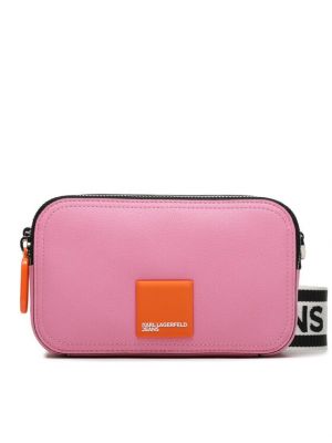 Чанта през рамо Karl Lagerfeld Jeans розово