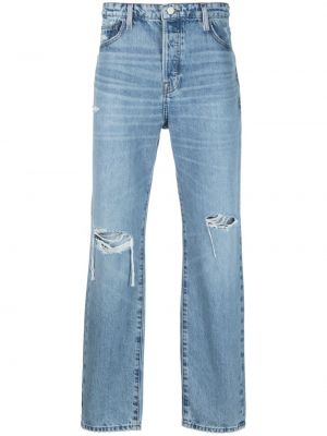 Distressed straight jeans Frame