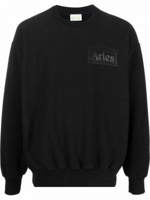 Trykt sweatshirt Aries svart