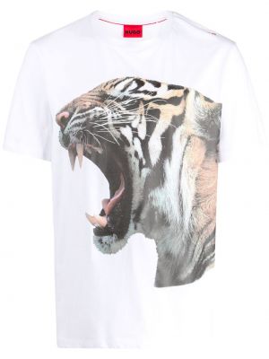 Košile s tygřím vzorem Hugo bílá