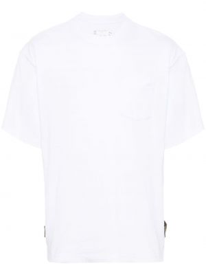 Kokvilnas t-krekls Sacai balts