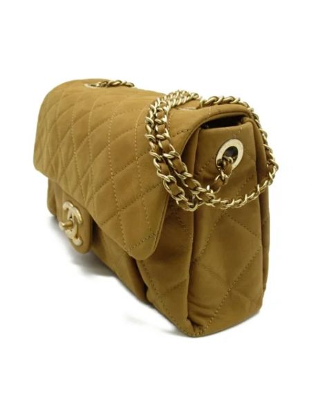Bolsa de hombro de cuero retro Chanel Vintage marrón