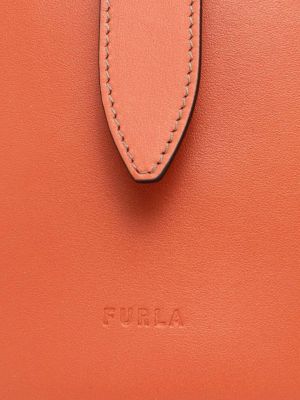Bőr táska Furla narancsszínű