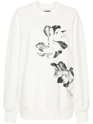 Jersey geblümt sweatshirt mit print Y-3 weiß