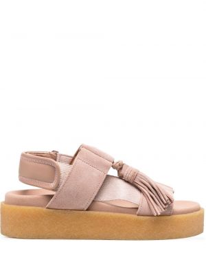 Sandale cu platformă din crep Clarks Originals roz