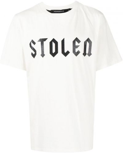 Trykt t-skjorte Stolen Girlfriends Club hvit