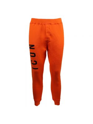 Spodnie sportowe Dsquared2 pomarańczowe