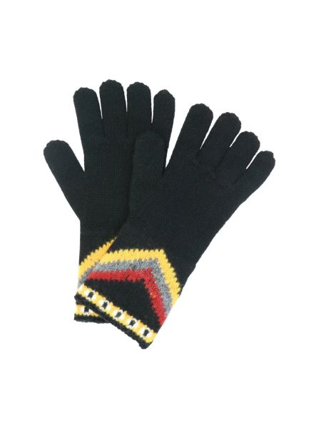 Rękawiczki wełniane Alanui czarne