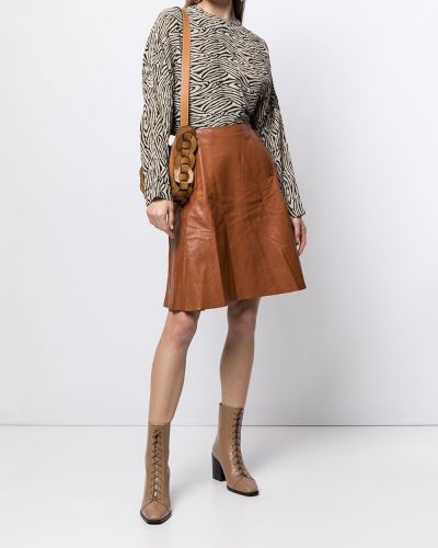 Falda Hermès marrón