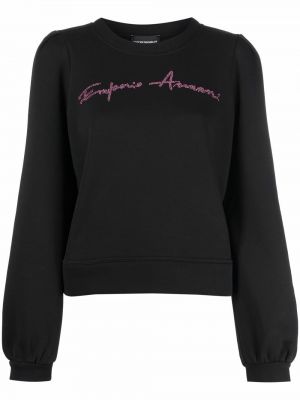 Pigget sweatshirt Emporio Armani svart