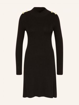 Pletené pletené pouzdrové šaty Barbour International černé