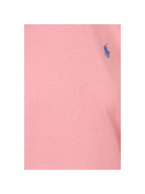 Jersey poloshirt aus baumwoll mit rundem ausschnitt Ralph Lauren pink