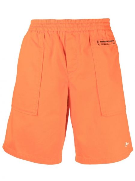 Shorts de sport en coton Heron Preston orange