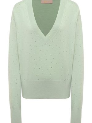 Кашемировый шелковый пуловер Yana Dress зеленый
