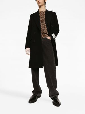 Leopardí vlněný svetr s potiskem Dolce & Gabbana
