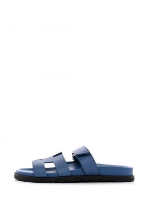 Kožené sandále bez podpätku Hermès Pre-owned modrá