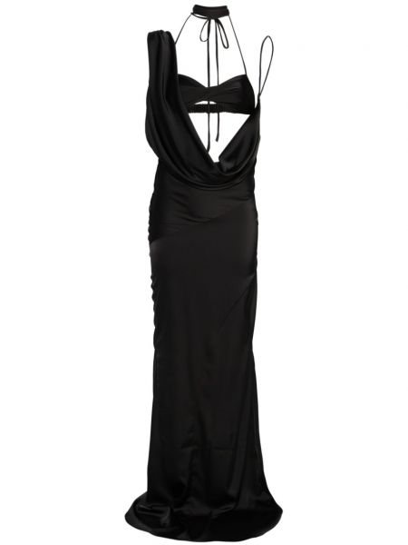 Satenska večernja haljina Atu Body Couture crna