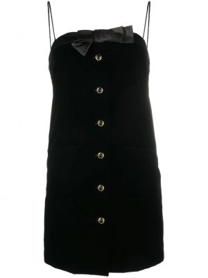 Sametové mini šaty Miu Miu černé