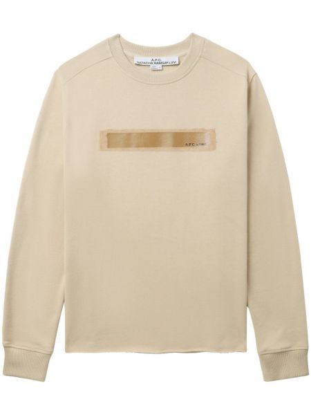 Sweatshirt aus baumwoll A.p.c. beige