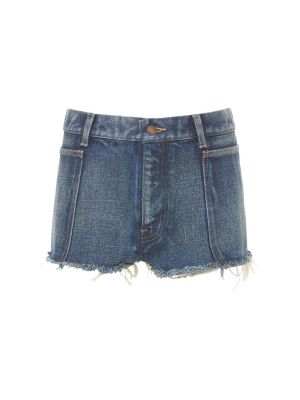 Shorts en jean en coton Saint Laurent