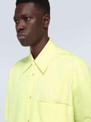 Oversized βαμβακερό πουκάμισο Gucci πράσινο