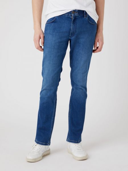 Priliehavé džínsy s rovným strihom Wrangler modrá