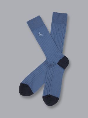 Хлопковые носки Charles Tyrwhitt синие