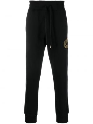 Pantalon de joggings brodé en coton Versace Jeans Couture