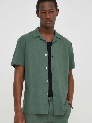 Ленена риза Bruuns Bazaar зелено