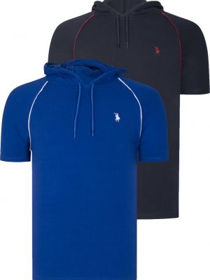 Polo marškinėliai su gobtuvu Dewberry mėlyna