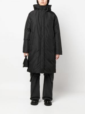 Daunen oversize mantel mit kapuze Msgm schwarz
