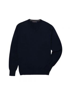 Sweter z wełny merino Brooks Brothers niebieski
