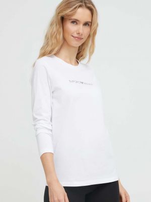 Блуза с дълъг ръкав Emporio Armani Underwear бяло