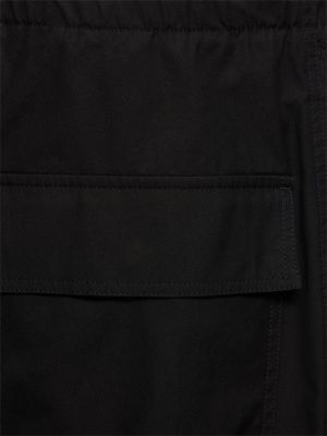 Spodnie bawełniane relaxed fit Jil Sander czarne