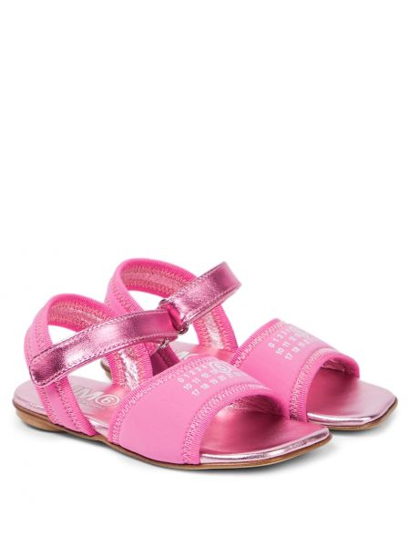 Lær sandaler for jenter Mm6 Maison Margiela Kids rosa