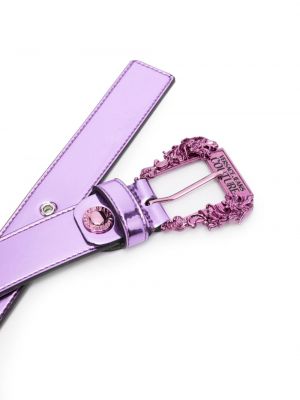 Kožený pásek Versace Jeans Couture fialový