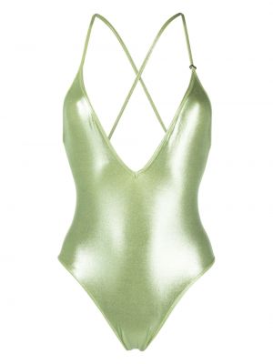 Plavky s výstřihem do v The Attico zelené