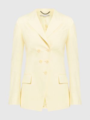 Шерстяной пиджак Stella Mccartney желтый
