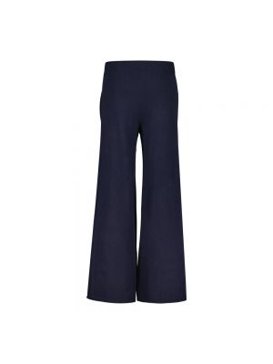 Pantalones de cachemir de punto con estampado de cachemira Liviana Conti azul
