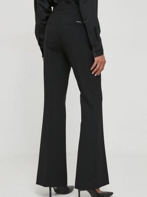 Kalhoty s vysokým pasem Calvin Klein černé